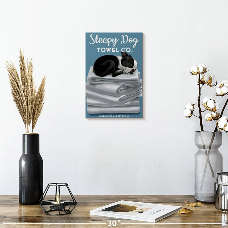 Brampt Sleepy Dog, 12" H x 8" W