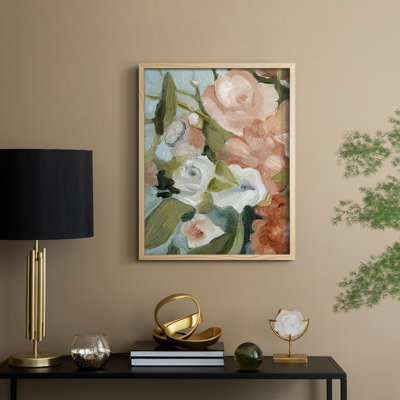Bouquet Scatter II, reproduction encadrée - bois massif