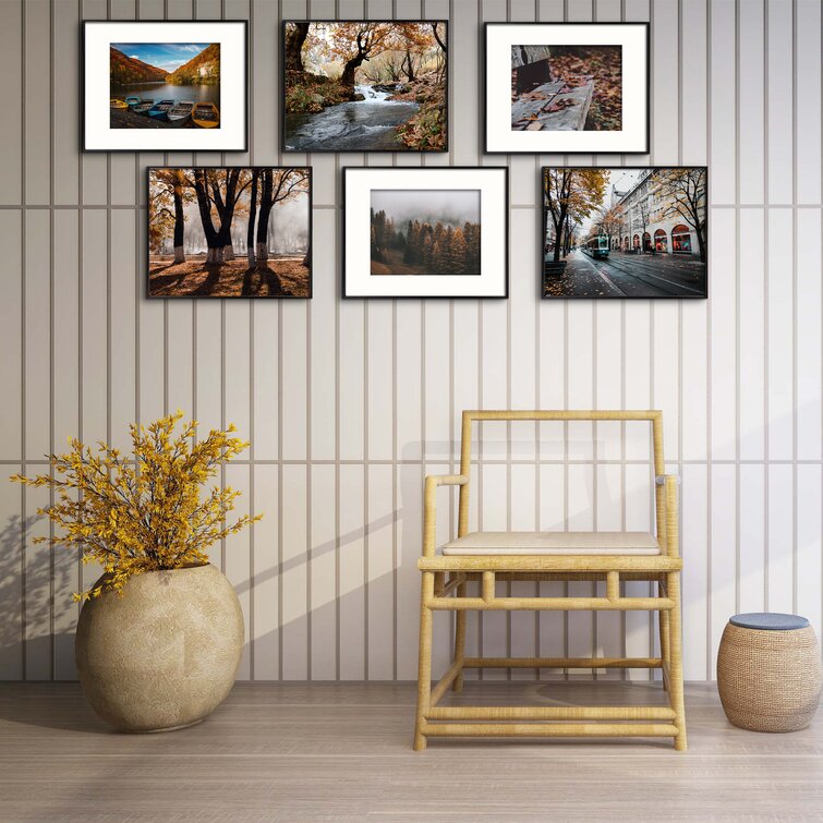 Ailise Gallery Wall Frame Set, Classic Metal Picture Frames for Wall or Tabletop Display (Set of 6) Latitude Run Color: Rose Gold, Picture Size: 11