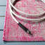 Tapis intérieur / extérieur rose / crème Arneshia-893983178