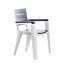 Ensemble de 4 chaises avec accoudoirs en noir / brun teck-2083672289
