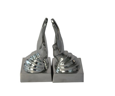 Nickel Non-Skid Bookends