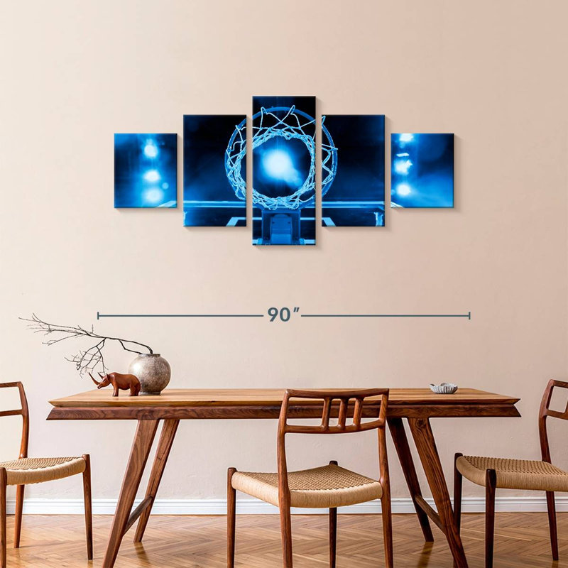 Lumière bleue basketball, H 36 po x l 80 po