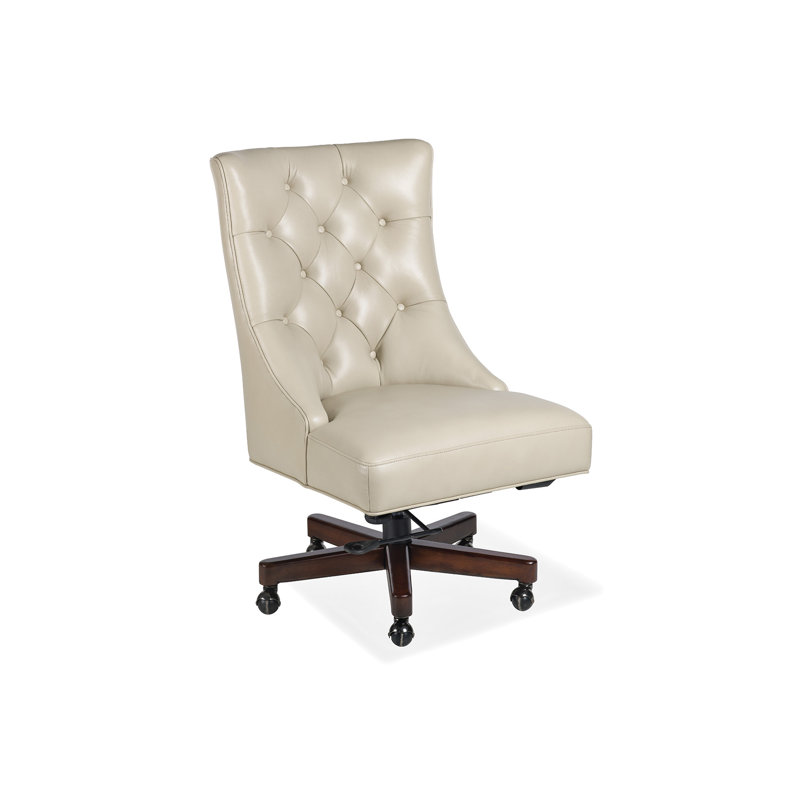 Maitland Smith Upholstery Genuine Leather Executive Chair