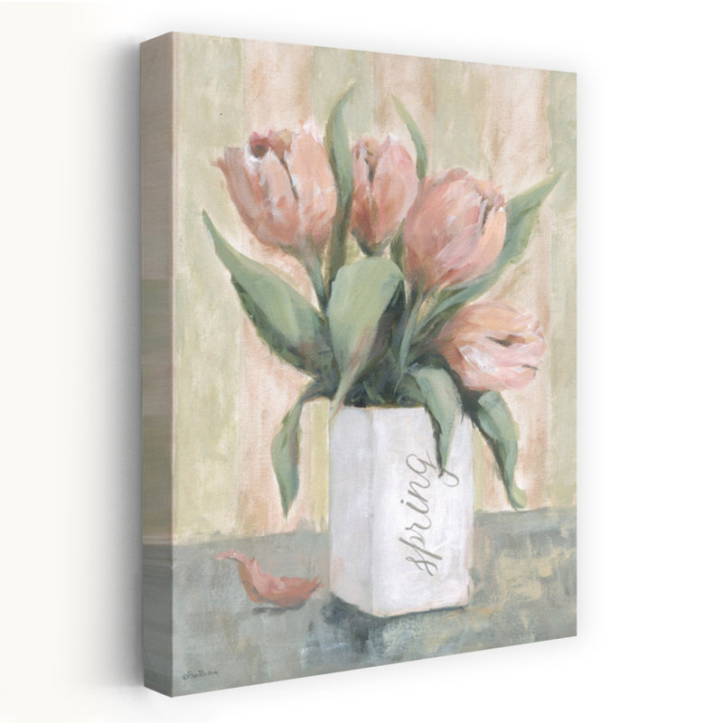 Tulipes printanières - tulipes contemporaines, fleurs roses printanières, H 60 po x l 40 po