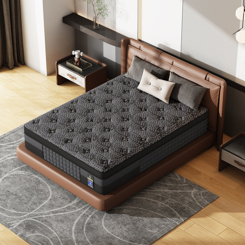 ENSHUI 12" Medium Firm Euro Top Hybrid Mattress - Breathable & Cooling, 12'', Twin