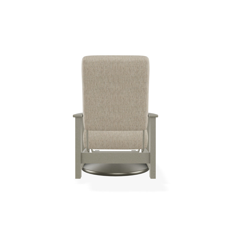 Leeward Polymer Outdoor Lounge Chair, Grasscloth Dune, Storm