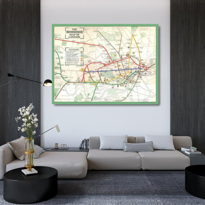 «Red Barrel Studio®», art sur toile tendue avec châssis de la galerie de Londres sous le nom de London England - Ward 1913 ITEN0059