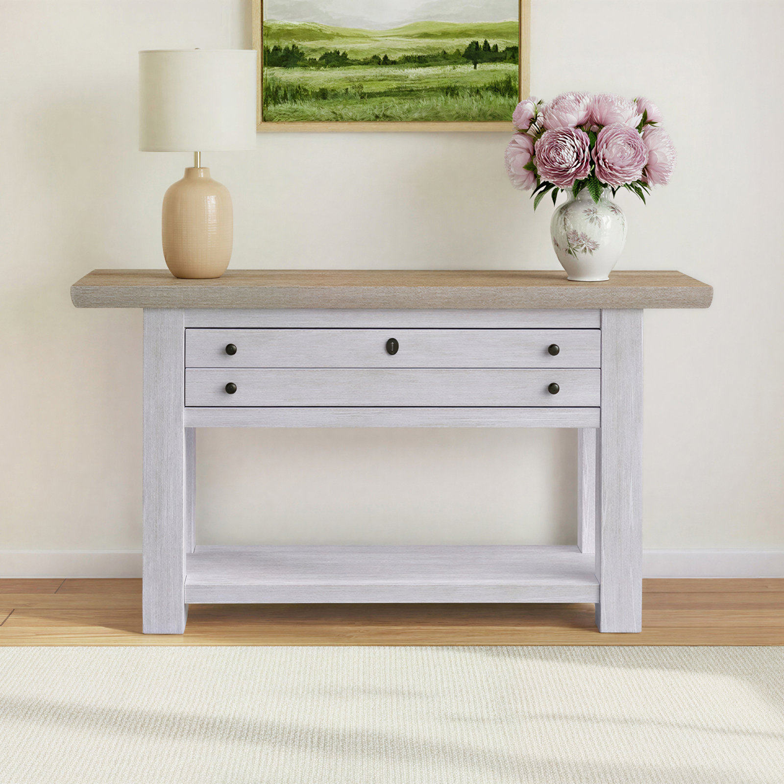Katheryn 56'' Solid Wood Console Table