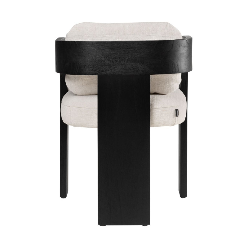 Maravi Dining Chair, Off White, Black