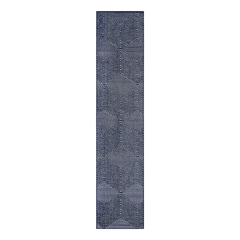 Sabrina Soto Prism Indoor/Outdoor Rug Navy Blue, Runner 2'7" x 12'