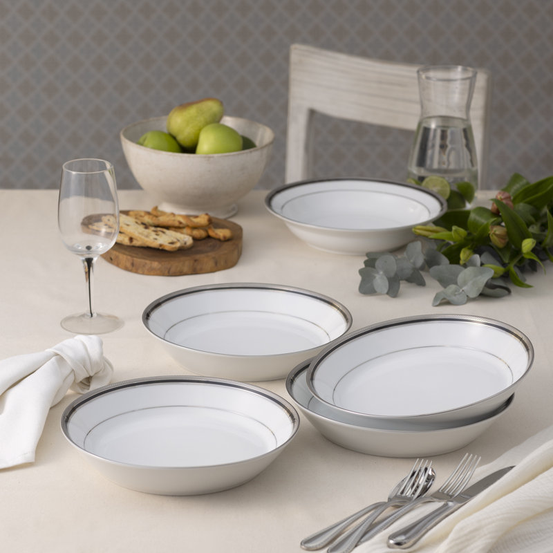 Ensemble de 4 bols Noritake Austin Platinum, 10 po, 25 oz