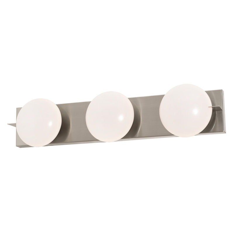 3 lumières DEL, Nickel satiné