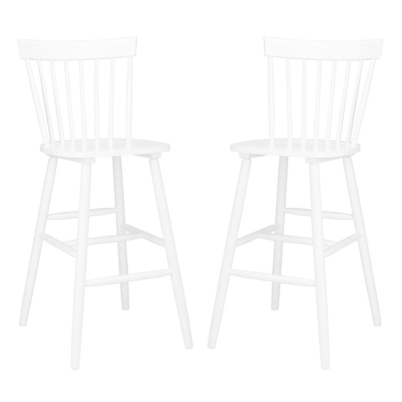 Solid Wood Counter Stool, White, Bar Stool (73.7cm Seat Height)