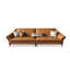 Canapé modulaire orange en cuir véritable-1347256594-1347256593
