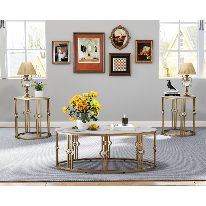 3 Pieces Living Room Table Set