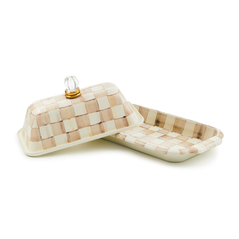 Mocha Check Butter Box
