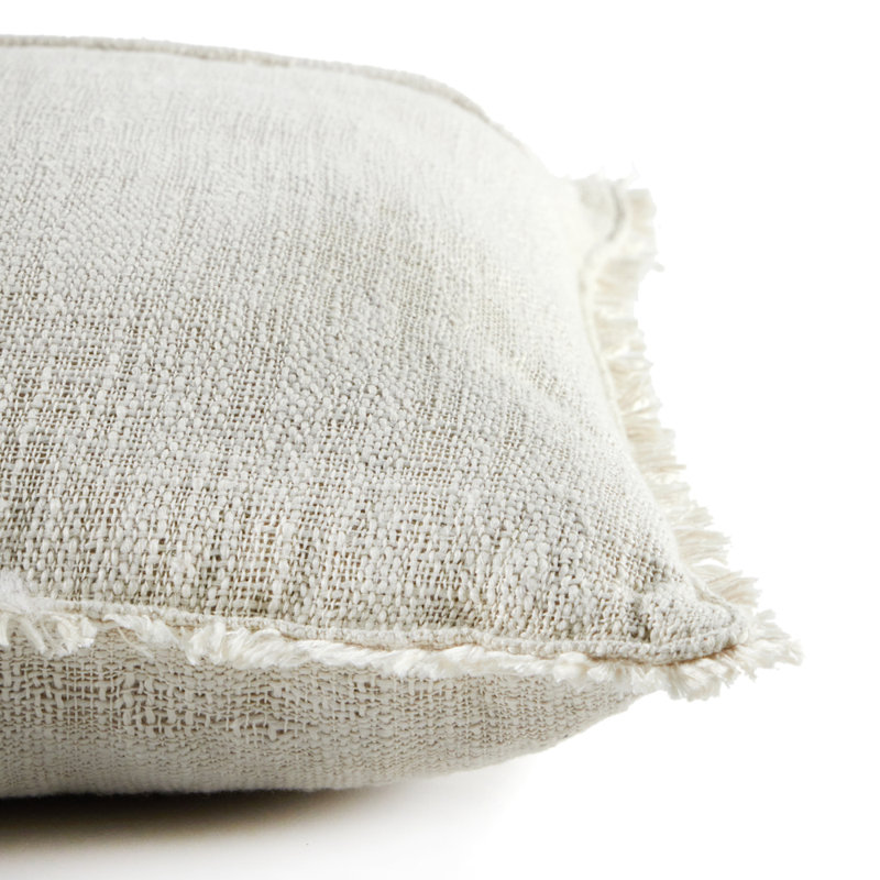 Tarbett Indoor/Outdoor Pillow Cover & Insert, Natural Cream, Square