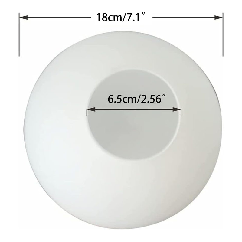 Lighting Replacement Glass Globe Shade white, 8.46" H x 7.1" W x 7.1" D