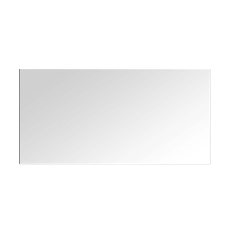 Miroir de salle de bain avec cadre en métal pour mur, Noir mat, 48 po x 72 po