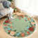 Floarl Machine Washable Rug with Rubber Backing for Living Room Modern Non-Slip Dining Room Rug Easy-Cleaning Floor Carpet for Bedroom Dorm Playroom