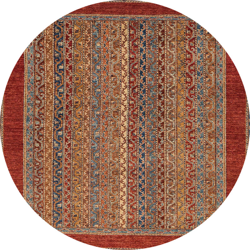 Abstract Indoor Rug, Round 7'