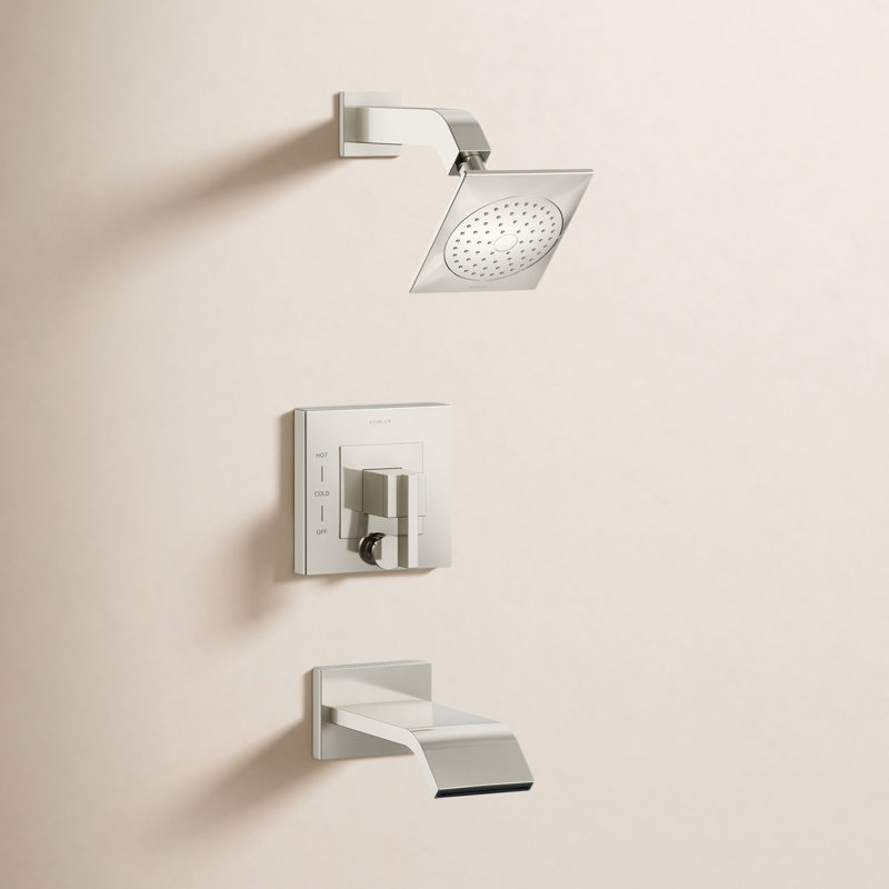 Loure Rite-Temp Bath/Shower Trim Set, Vibrant Polished Nickel