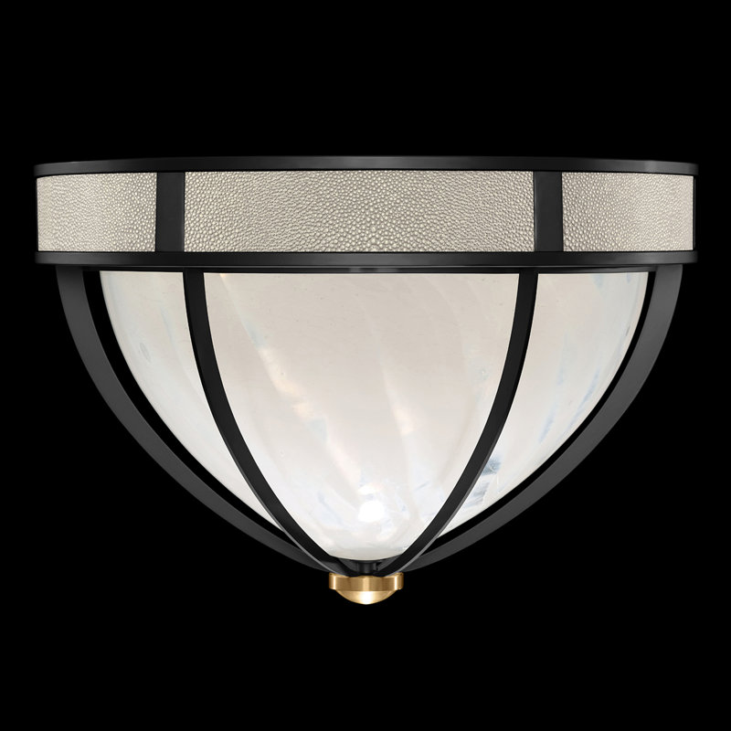 Plafonnier encastré rond 18,75 po Mirage, Coco, Fer noir standard / laiton