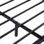 Structure de lit tapissier grand lit plateforme, similicuir noir profond moderne avec tête de lit à DEL réglable et charge USB-C