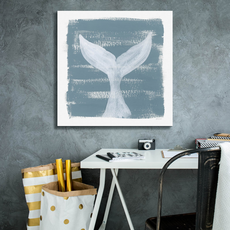 «Soft Sea Whale Tail» par Yvette St. Amant, art mural sur toile, H 26 po x l 26 po x P 1,5 po