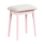 Coiffeuse rose avec tabouret et miroir pour la chambre à coucher - Unité de rangement fonctionnelle 4 tiroirs