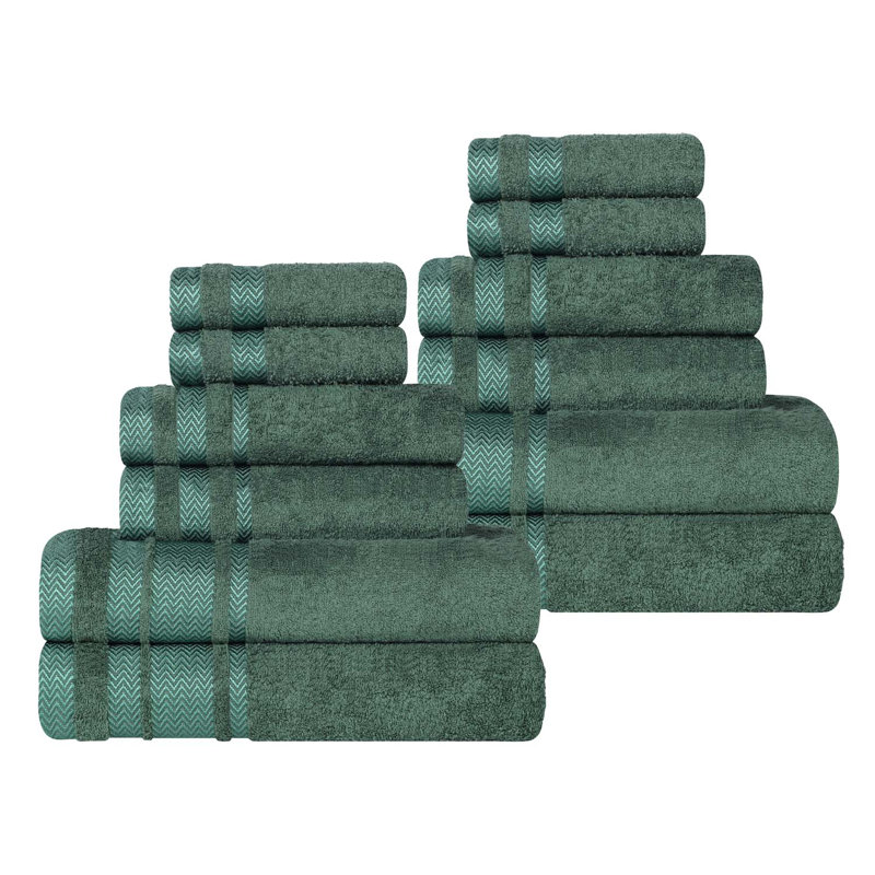 Ensemble de serviettes de salle de bain Bladenboro, Vert forêt