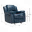 Fauteuil inclinable souple, fauteuil inclinable en cuir bleu marine Charlotte