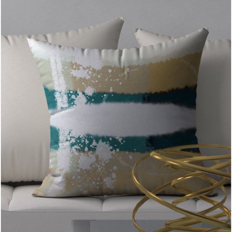 Abstract Throw Pillow, 24" H x 24" W