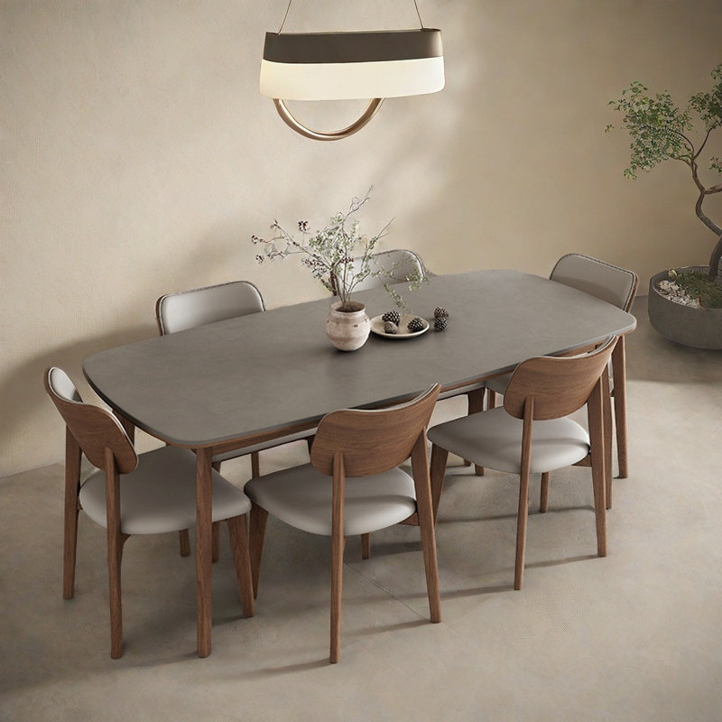 Table et chaise modernes et exquises, H 29,5 po x L 70,8 po x l 35,4 po, 7