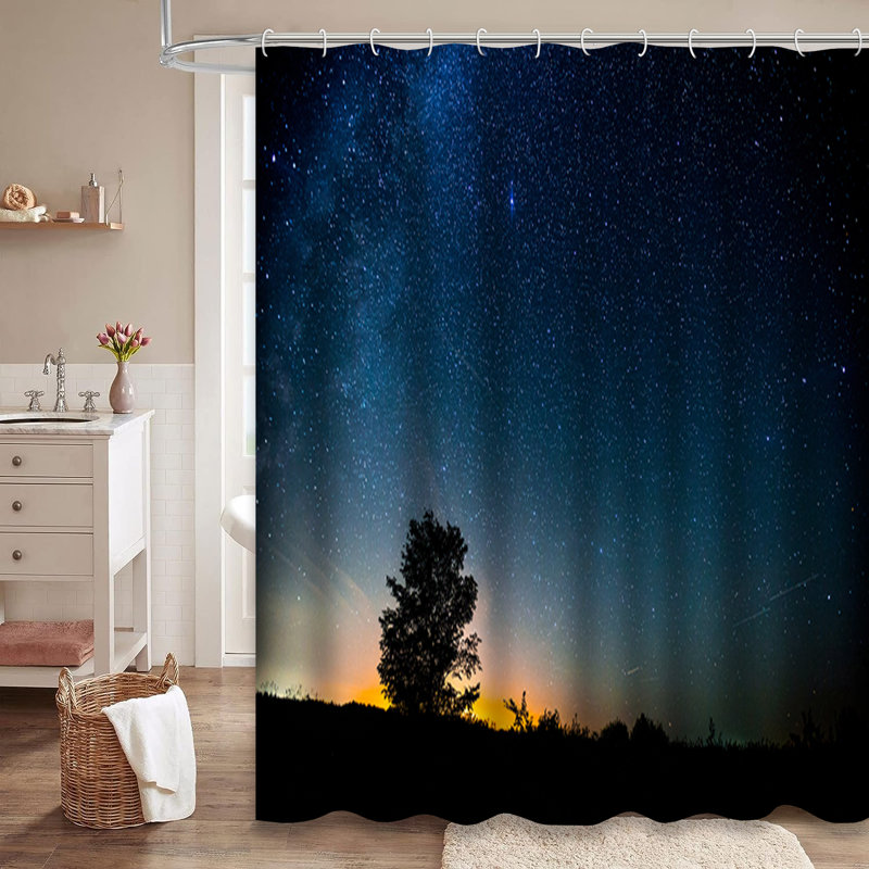 Rideau de douche Starry Sky, L 72 po x l 72 po