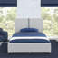 Delta Children Upholstered Twin Size Bed With Headboard, Premium Wood Slat Support, No Box Spring Needed, Easy Assembly, Stripe-2047285166