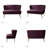 Euclid 47" Velvet 2-Seat Armless Loveseat-905681835
