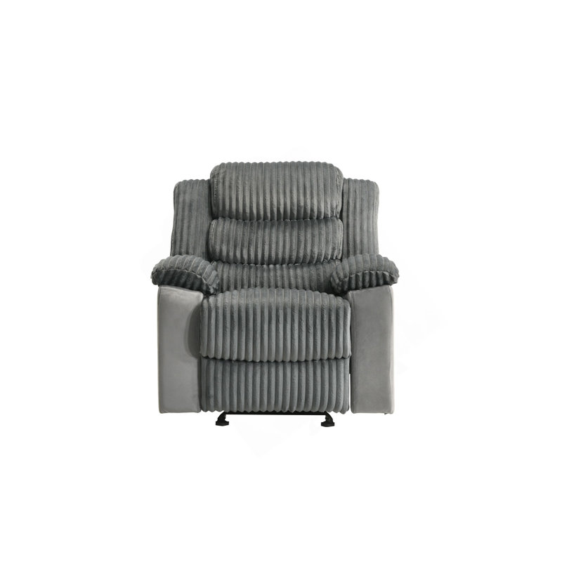 Fauteuil inclinable oscillant en velours côtelé Lesley
