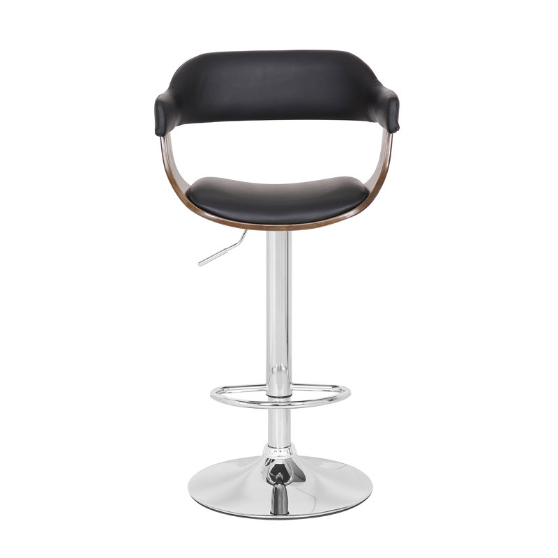 Swivel Upholstered Adjustable Height Counter Stool, Brown