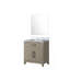 Meuble-lavabo simple, comptoir en marbre de Carrare et miroir-643900401