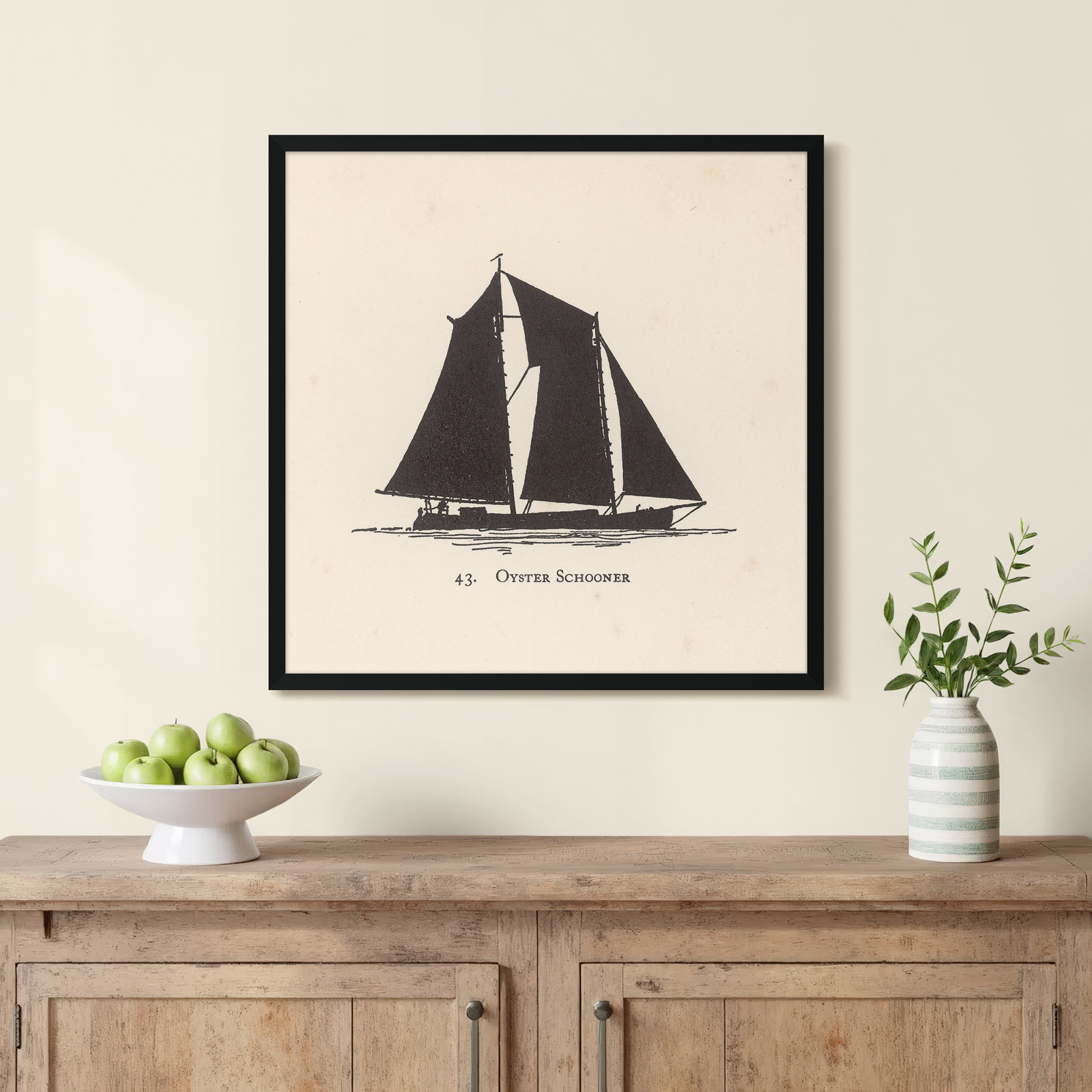 Oyster Schooner Sailboat Wall Art