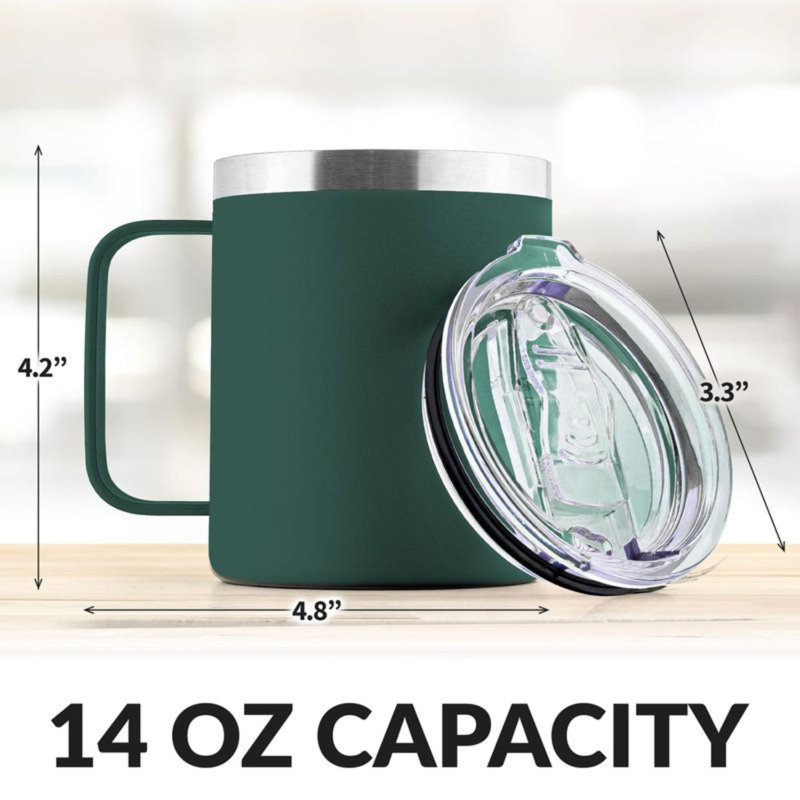 Tasse à café avec couvercle Zulay Kitchen, Vert