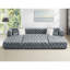 Canapé modulaire en forme de U de 145 po en velours capitonné avec repose-pieds et repose-pieds pour 4 personnes-870073951