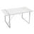55" Medium Modern Rectangular Dining Table with Geometric Metal Legs-1425456201