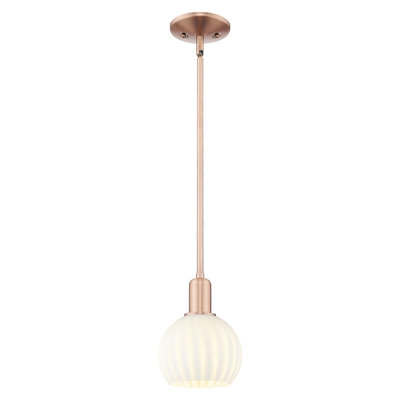 Mini-luminaire suspendu 1 tige 12 po Arcadia - White Venetian