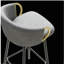 Ensemble de salle à manger table et chaises, ensemble de 4 pièces, tabouret de bar rotatif à 360 ° de style moderne, conception simple, confort d'assise élevé, ensemble de salle à manger flexible convenant au bar, au restaurant