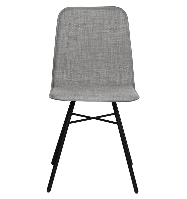 Chaise d'appoint rembourrée en tissu, Noir