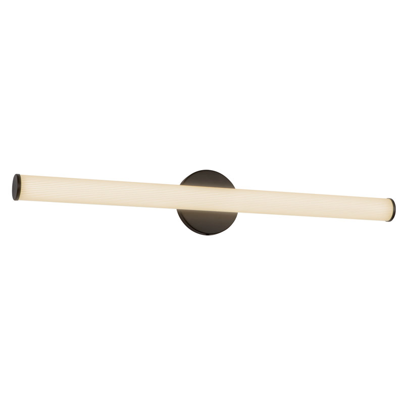 Vire 30-in Black dimmable LED Wall Sconce, Matte Black