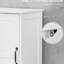 Armoire de salle de bain Slim Slim - Rangement à linge avec tablette ouverte, tiroir, portes encastrées et tablettes